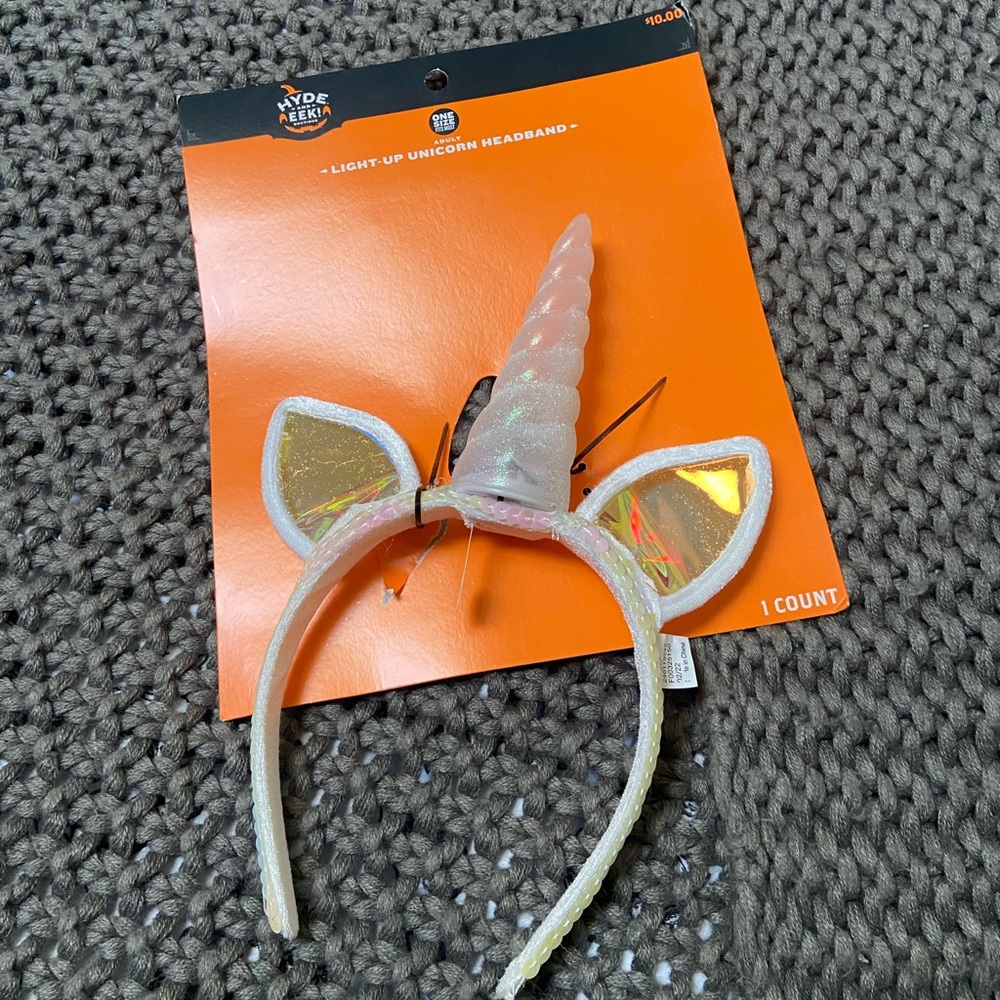 Hyde and Eek Light-Up Unicorn Headband - White